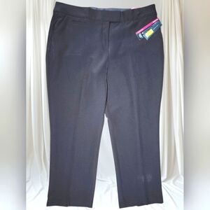 Women’s 5th Avenue Fit Pants Size 16PS Brown Straight Leg Secret Support NWT